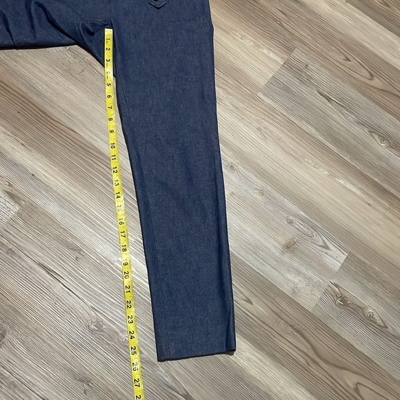 Banana Republic Sloan Skinny-Fit Sailor Ankle Pant Blue texture Ankle Size 2 - Picture 7 of 13